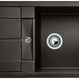 Chiuveta-bucatarie-BLANCO-METRA-45-S-COMPACT-SILGRANIT-CAFEA-reversibila