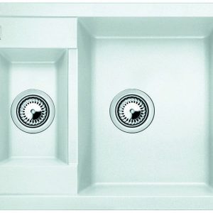 Chiuveta-bucatarie-BLANCO-METRA-6-SILGRANIT-ALB-reversibila