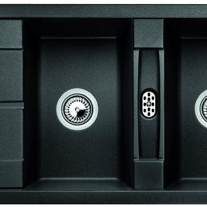 Chiuveta-bucatarie-BLANCO-METRA-8-S-SILGRANIT-ANTRACIT-reversibila