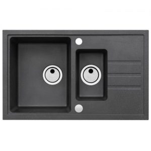 Chiuveta-Alveus-INTERMEZZO-70-negru-G91-compozit-1117055-iak.ro