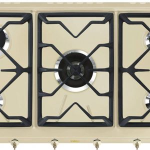 Plita-pe-gaz-Smeg-SRV896POGH-incorporabila-crem-finisaj-alama-iak.ro